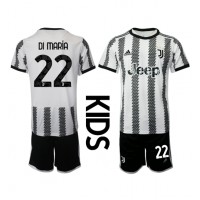 Fotbalové Dres Juventus Angel Di Maria #22 Dětské Domácí 2022-23 Krátký Rukáv (+ trenýrky)
